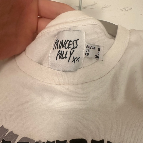Princess Polly White and Black Graphic Tee - Picture 2 of 2